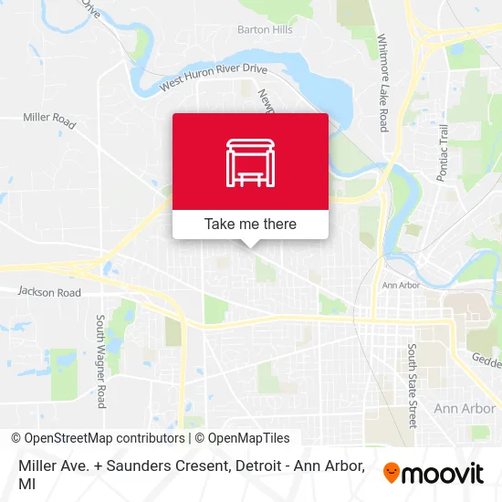 Miller Ave. + Saunders Cresent map