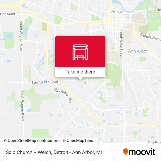 Scio Church + Welch map