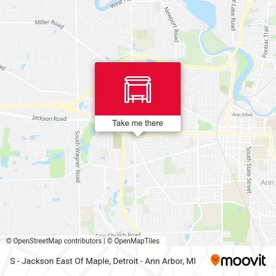 S - Jackson East Of Maple map