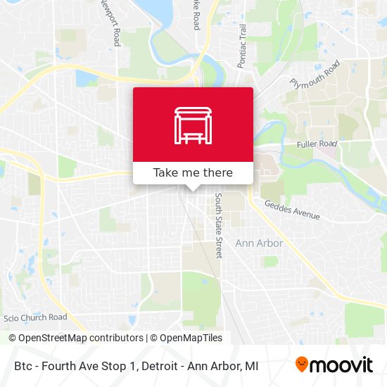 Mapa de Btc - Fourth  Ave Stop 1