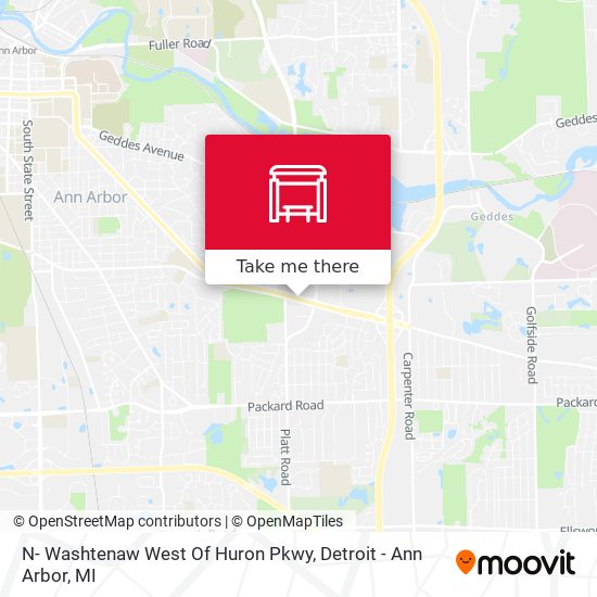 Mapa de N- Washtenaw West Of Huron Pkwy