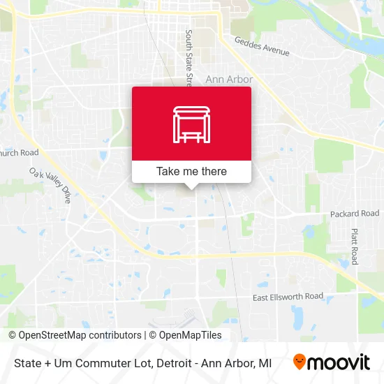 State + Um Commuter Lot map