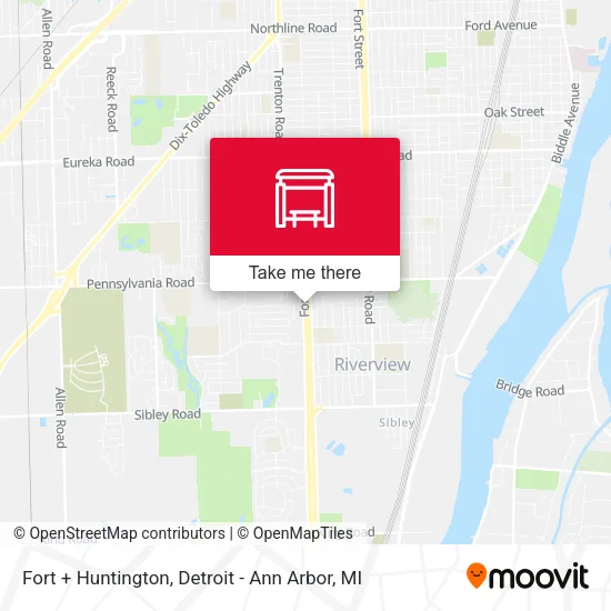 Fort + Huntington map