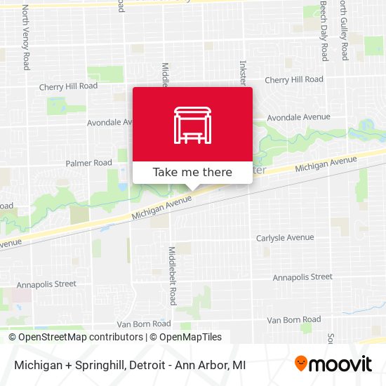 Michigan + Springhill map