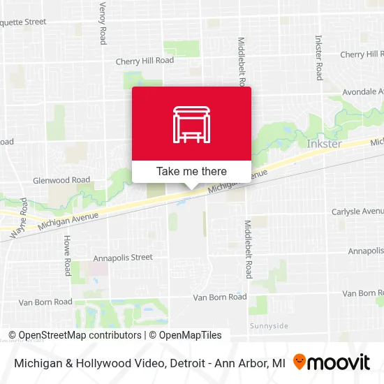 Michigan & Hollywood Video map