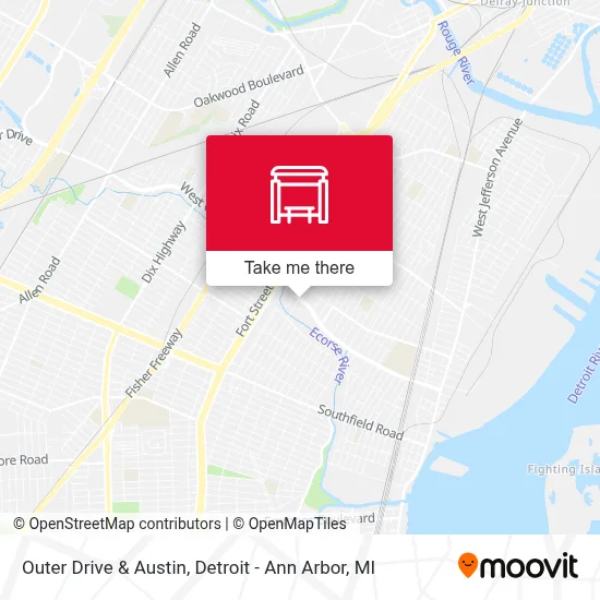 Outer Drive & Austin map