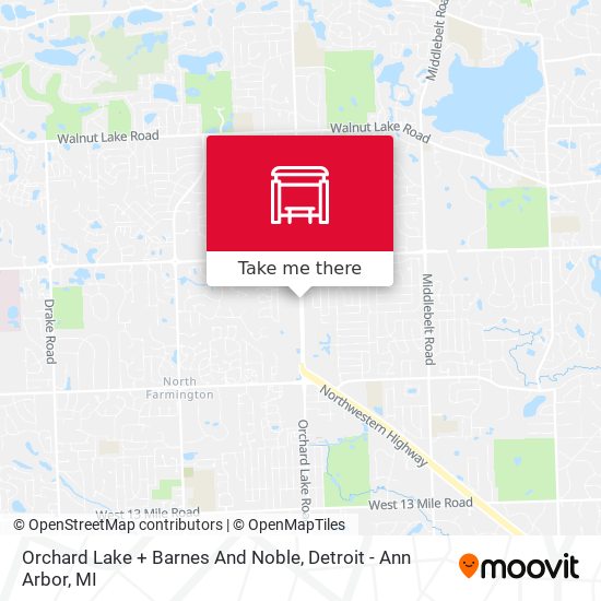 Orchard Lake + Barnes And Noble map