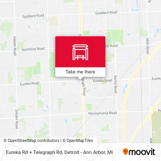 Eureka Rd + Telegraph Rd map