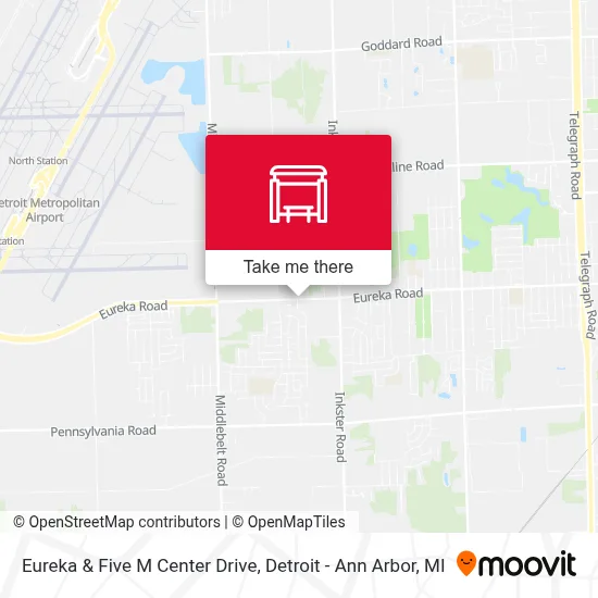 Eureka & Five M Center Drive map
