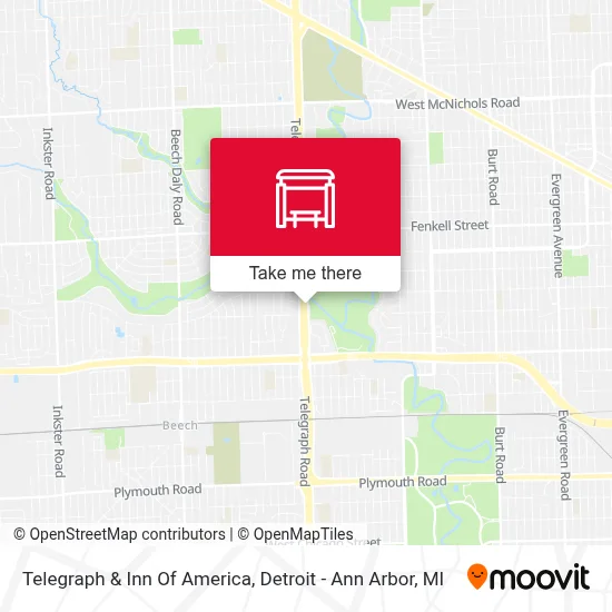 Telegraph & Inn Of America map