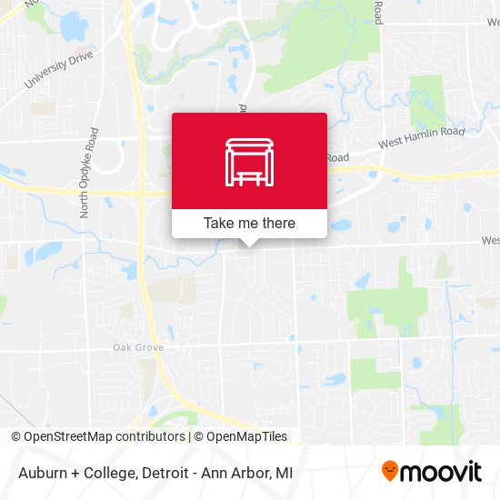 Auburn + College map