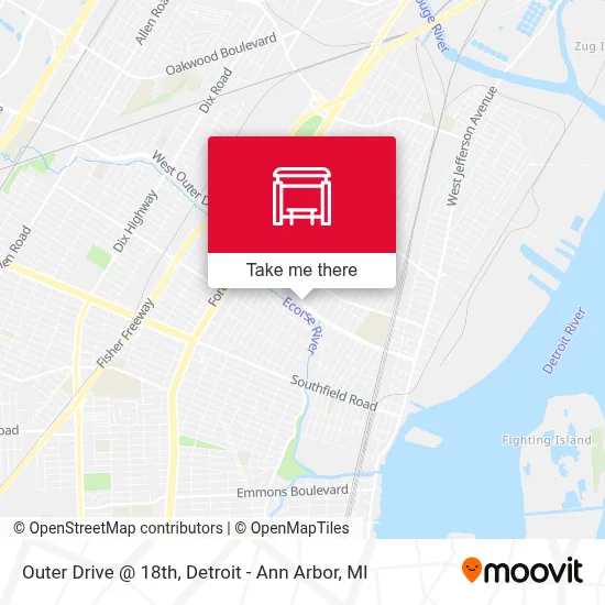 Mapa de Outer Drive @ 18th