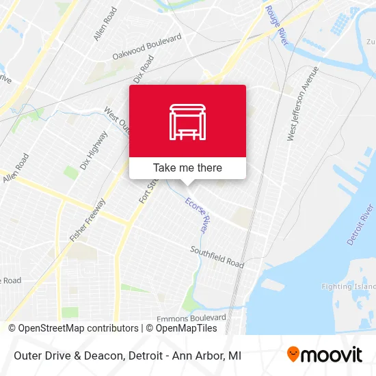 Outer Drive & Deacon map