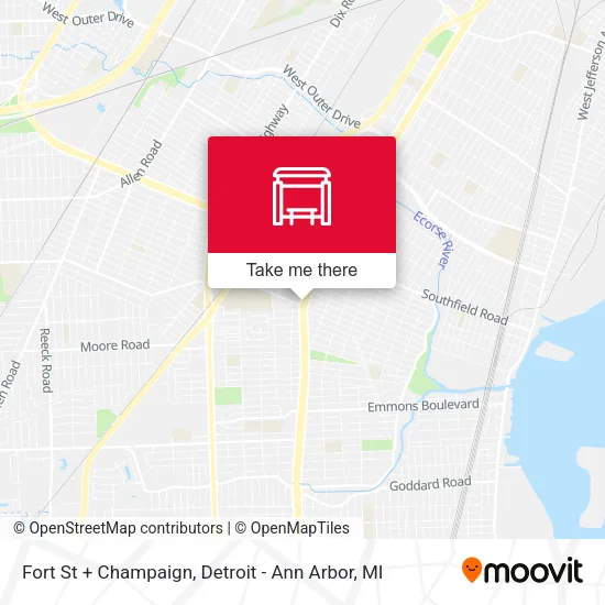 Fort St + Champaign map