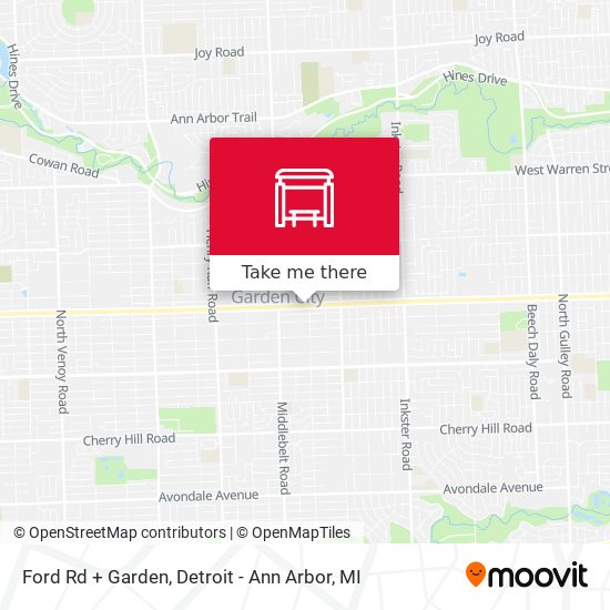 Mapa de Ford Rd + Garden