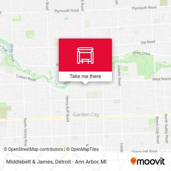 Middlebelt & James map
