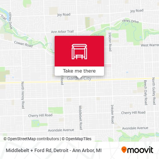 Middlebelt + Ford Rd map