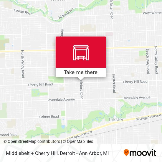 Middlebelt + Cherry Hill map