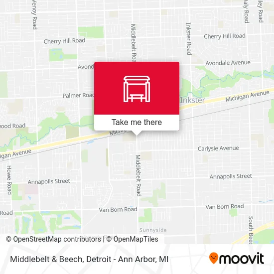 Middlebelt & Beech map