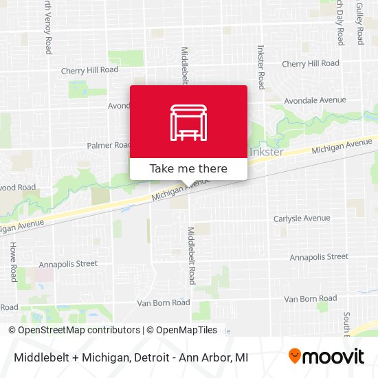 Mapa de Middlebelt + Michigan