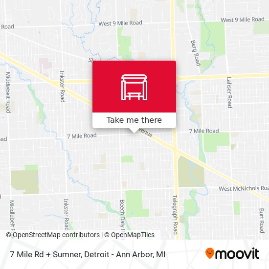 7 Mile Rd + Sumner map