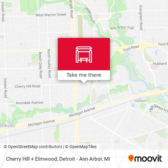 Cherry Hill + Elmwood map