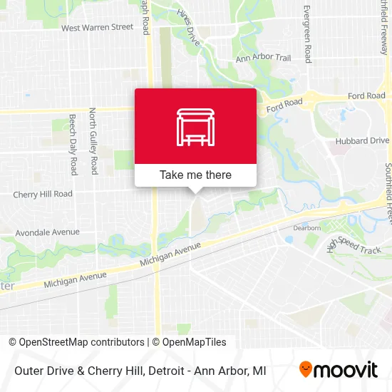 Outer Drive & Cherry Hill map