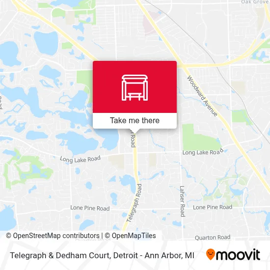 Telegraph & Dedham Court map