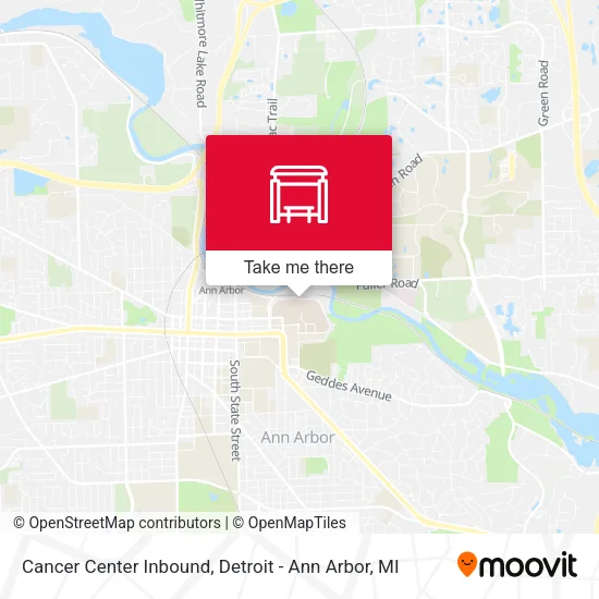 Cancer Center Inbound map