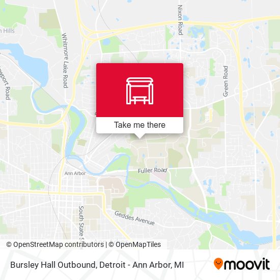 Bursley Hall Outbound map