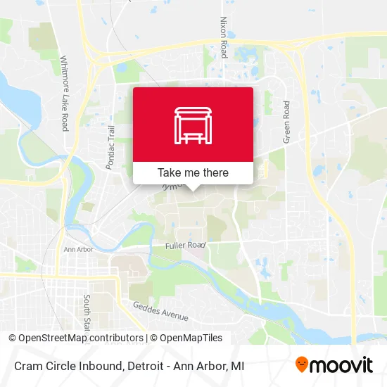 Cram Circle Inbound map