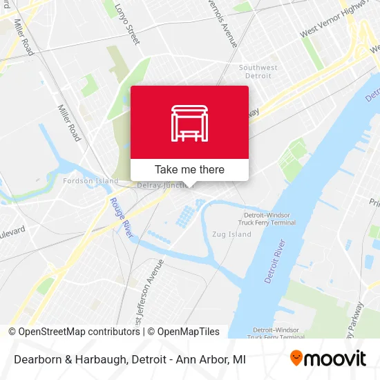 Dearborn & Harbaugh map