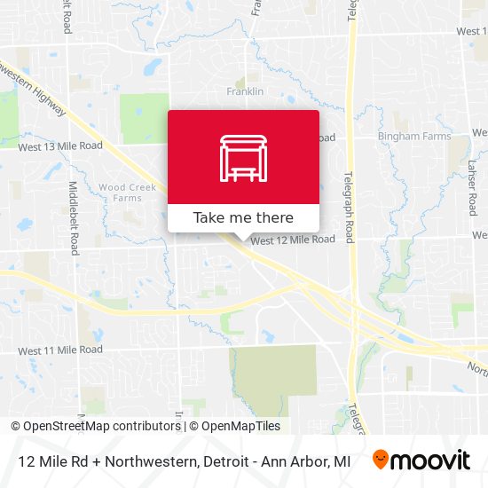 Mapa de 12 Mile Rd + Northwestern