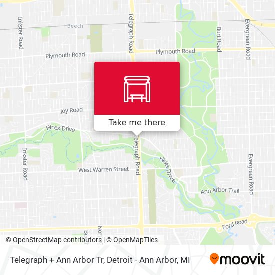 Mapa de Telegraph + Ann Arbor Tr