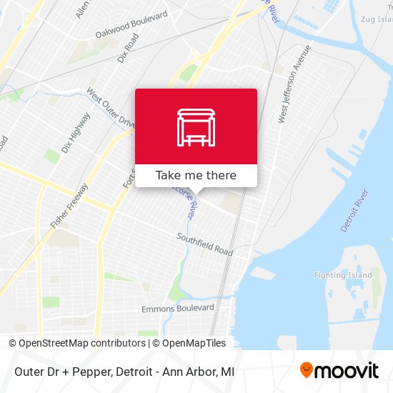Mapa de Outer Dr + Pepper