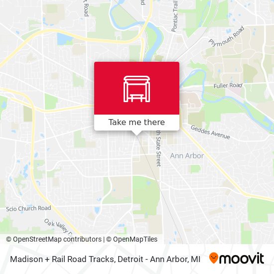 Madison + Rail Road Tracks map