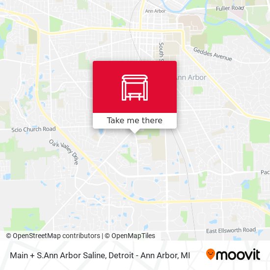 Main + S.Ann Arbor Saline map