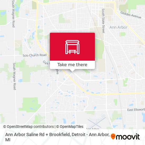 Ann Arbor Saline Rd + Brookfield map