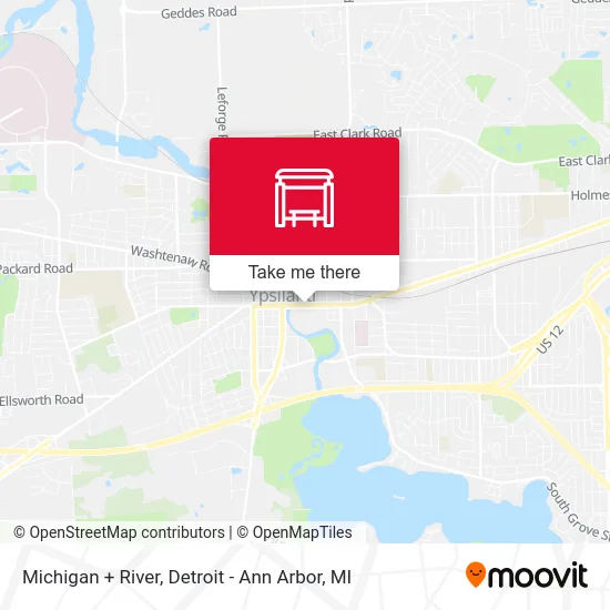 Michigan + River map