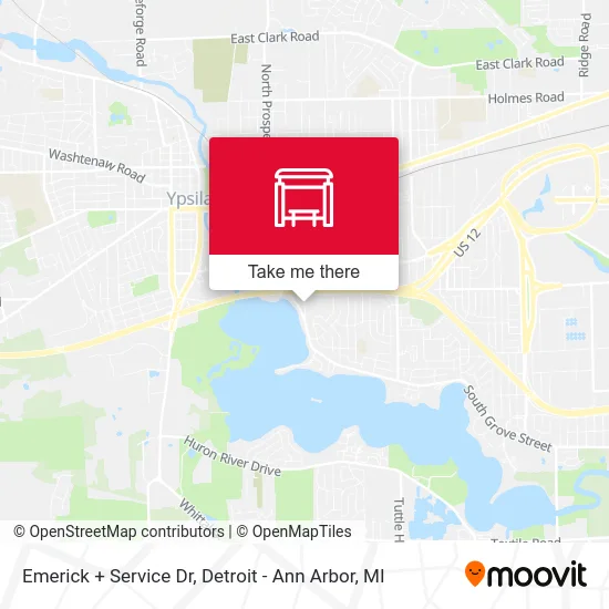 Emerick + Service Dr map