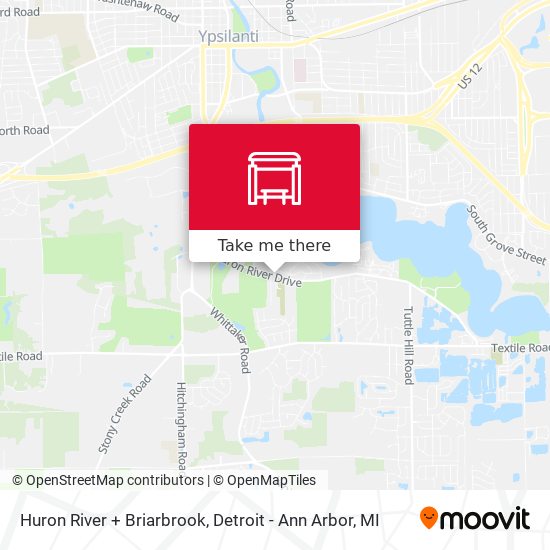 Huron River + Briarbrook map