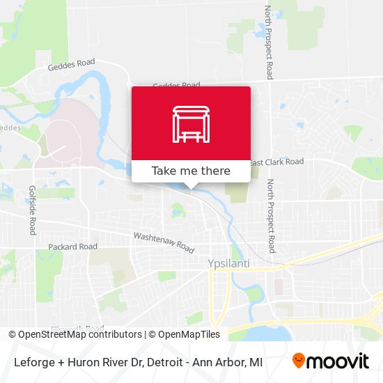 Leforge + Huron River Dr map