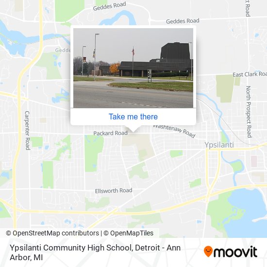 Mapa de Ypsilanti Community High School