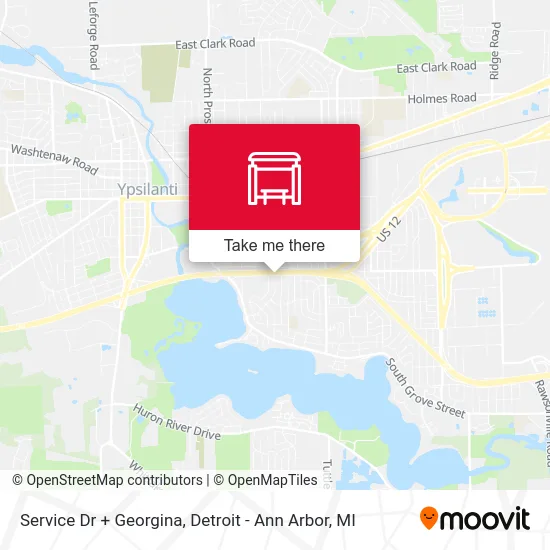 Service Dr + Georgina map