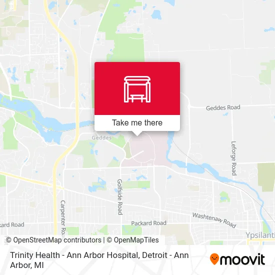Trinity Health - Ann Arbor Hospital map