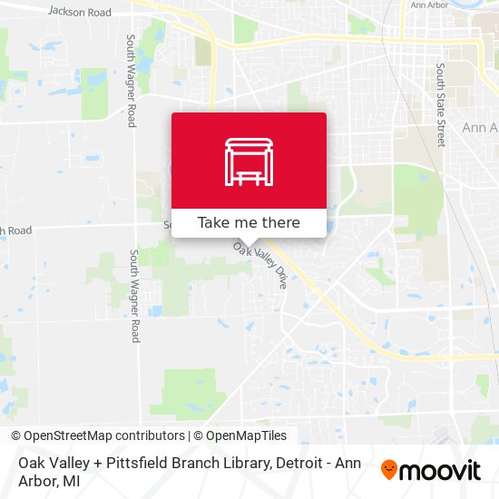 Mapa de Oak Valley + Pittsfield Branch Library