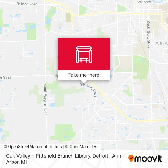 Oak Valley + Pittsfield Branch Library map