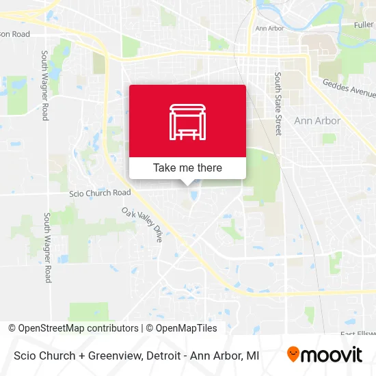 Scio Church + Greenview map