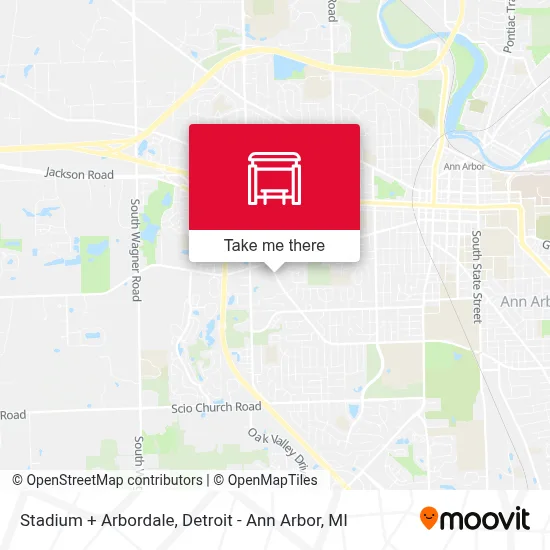 Stadium + Arbordale map