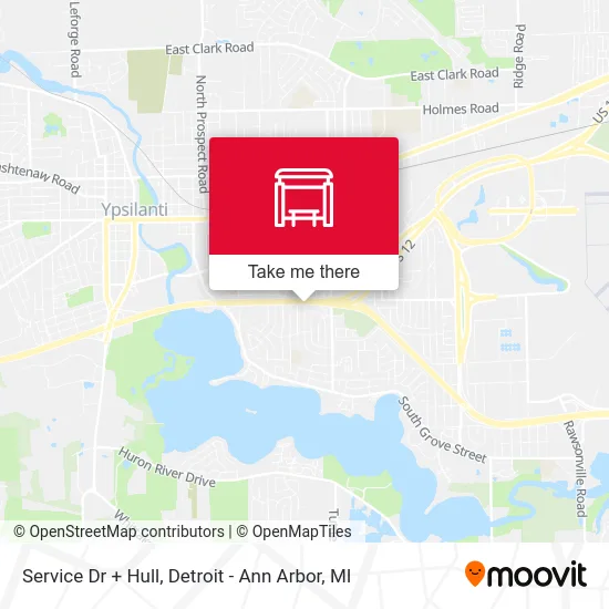 Service Dr + Hull map